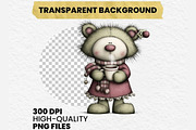 Whimsical Christmas Teddy Bear PNG, an Illustration by Dream Creation (Thumbnail 7 of 7)