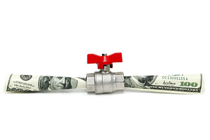 Money flowing, a Photo by saiko3p