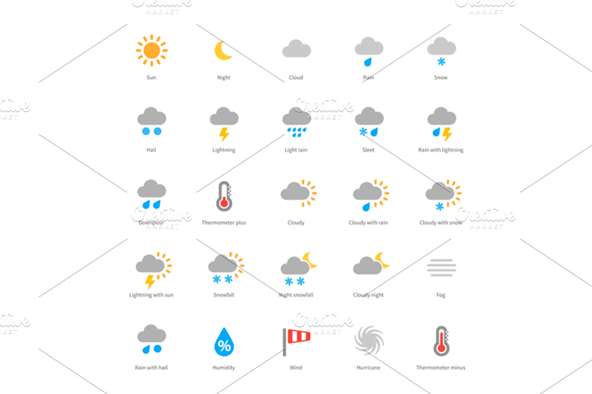 Weather colored icons preview 2