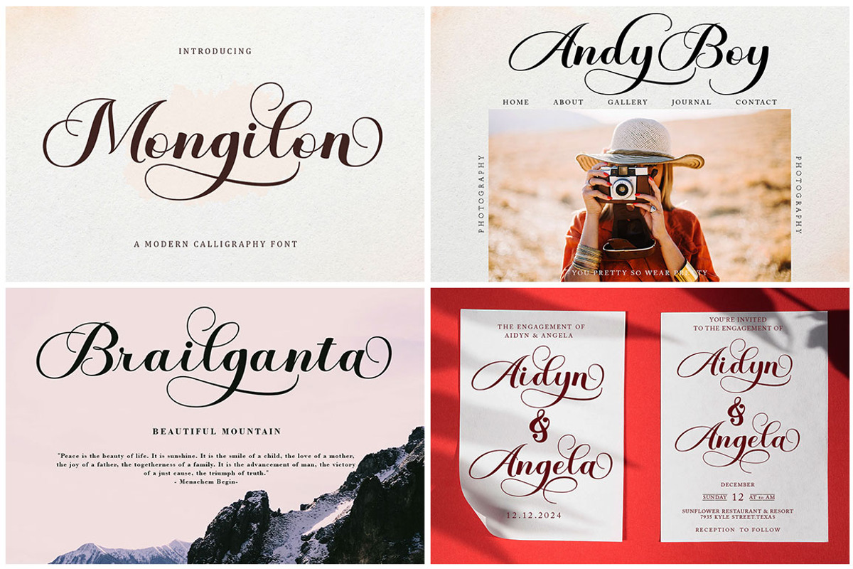 The Modern Calligraphy Font Bundle, a Script Font by Has_rizal (Photo 25 of 28)