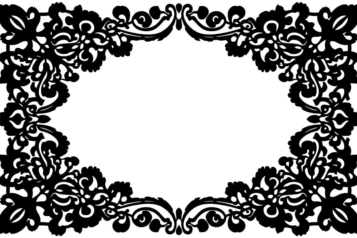Elegant Floral Border Vector Design., an Illustration by Amazin_art (Photo 3 of 19)