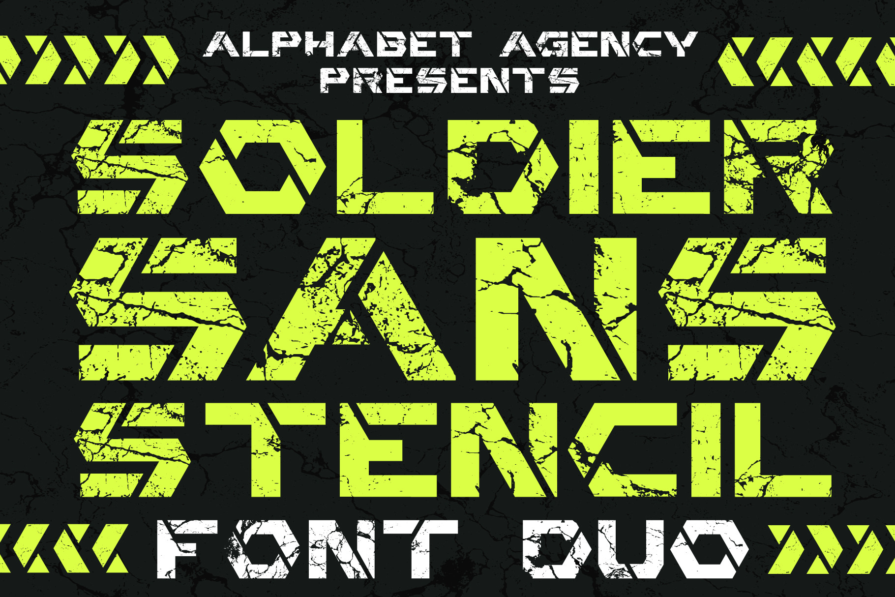 Soldier Sans Stencil Font Duo, a Sans Serif Font by Alphabet Agency