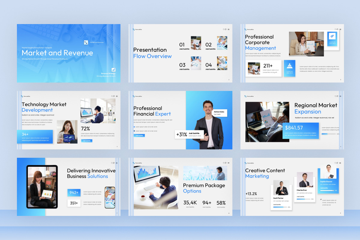 Market and Revenue Google Slides, a Presentation Template by Loin Studio (Photo 3 of 4)