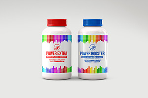 Bottle Nutrition Supplement Mockup