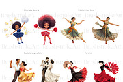 Dance Clipart, Bollywood Dancer PNG, a Person Illustration by BrushstrokeArtGB (Thumbnail 4 of 10)
