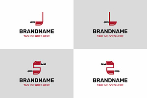 Letter J L S Z Knife Logo Set, a Branding & Logo Template by Pray Art Design Studio