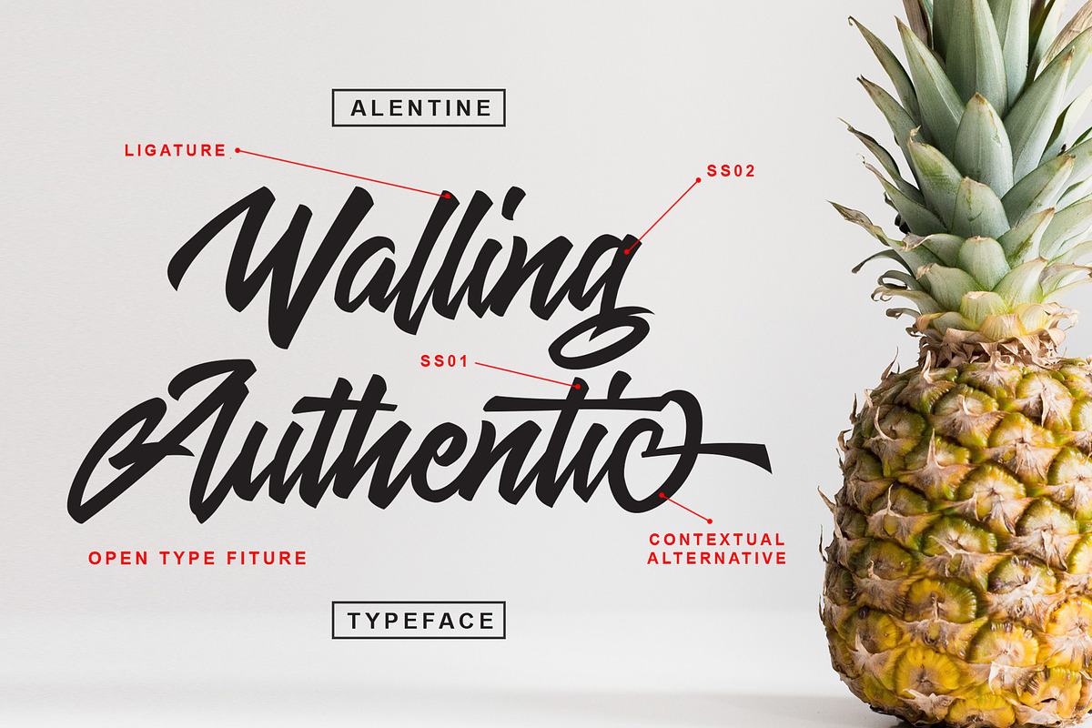 Alentine Typeface 2 Font preview 7