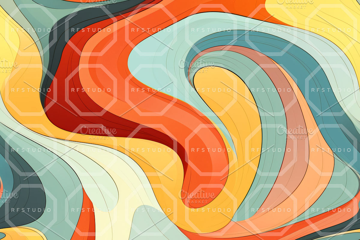 RETRODELIC ART. Seamless Patterns, a Pattern Graphic by RefinedFantasyStudio (Photo 9 of 9)