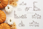 Pumpkin Line Art & Frames, a Decorative Illustration by Backyard Rose (Thumbnail 7 of 13)