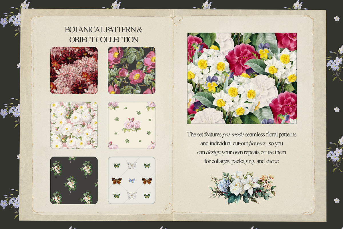 Vintage Botanical Charm Collage Pack, an Object Graphic by lerinartstudio (Photo 5 of 14)