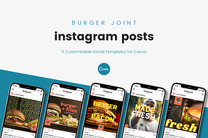Burger Restaurant Canva Templates