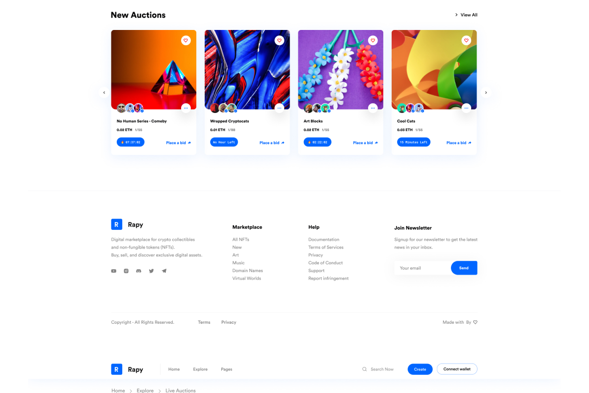 NFT's Auction UI Kit, an UI Kit Template by ArtGalaxy (Photo 2 of 4)