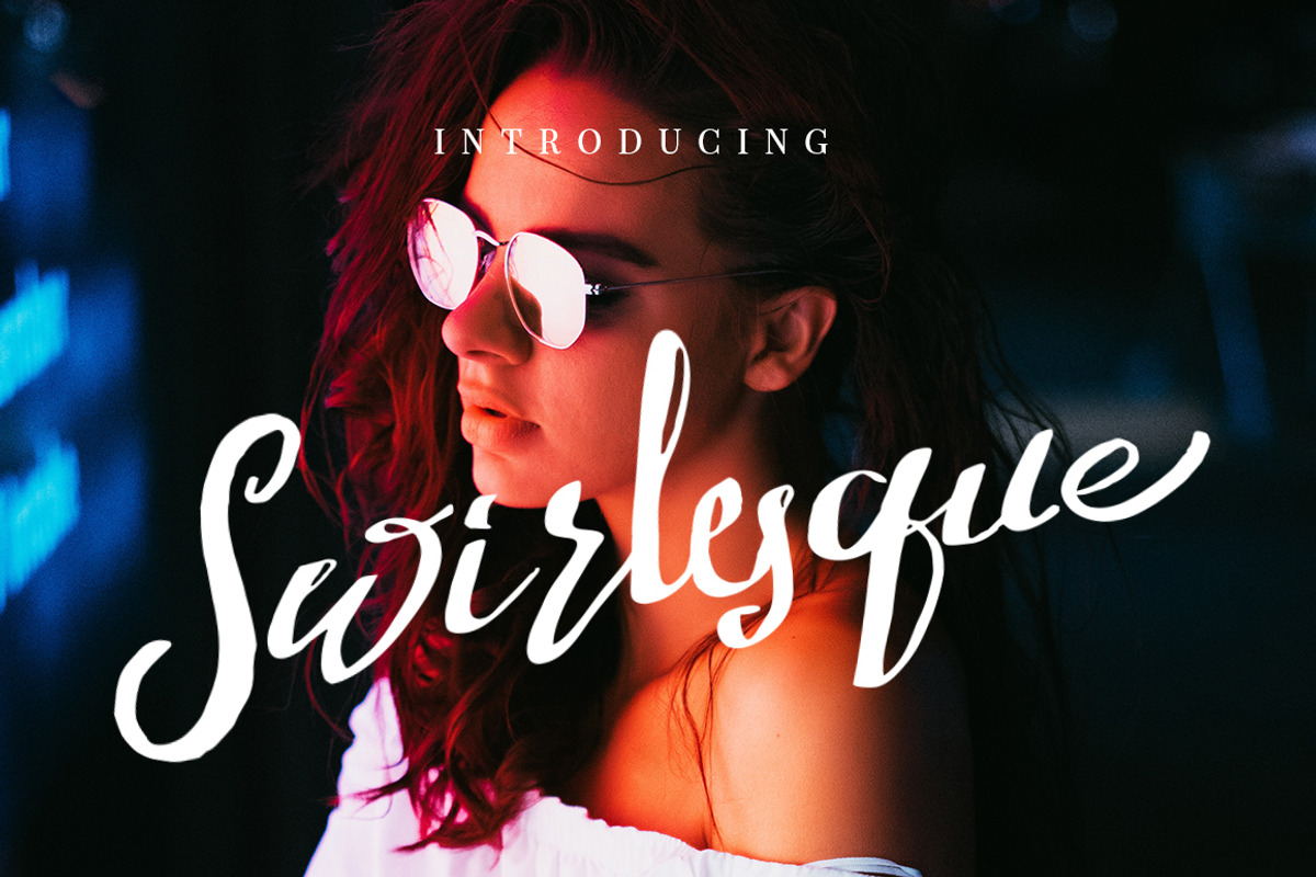 Swirlesque Typeface + Bonus, a Script Font by Dirtyline Studio (Photo 1 of 5)