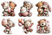 Whimsical Easter Teddy Bear Clipart, an Illustration by Black Bird Studio (Thumbnail 2 of 6)