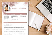 Resume - Rose Gold Glitter, a Resume Template by Graphic Template Co (Thumbnail 2 of 2)