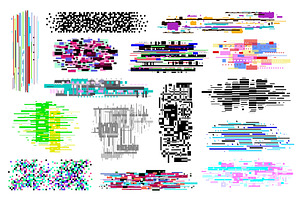 Error screen elements. Noise, glitch, a Technology Illustration by YummyBuum