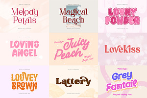 Giant Font Bundle, a Script Font by yumnatype