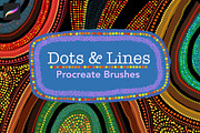 Dots and Lines Procreate Brushes, a Brush Add-On by Mels Brushes (Thumbnail 1 of 3)