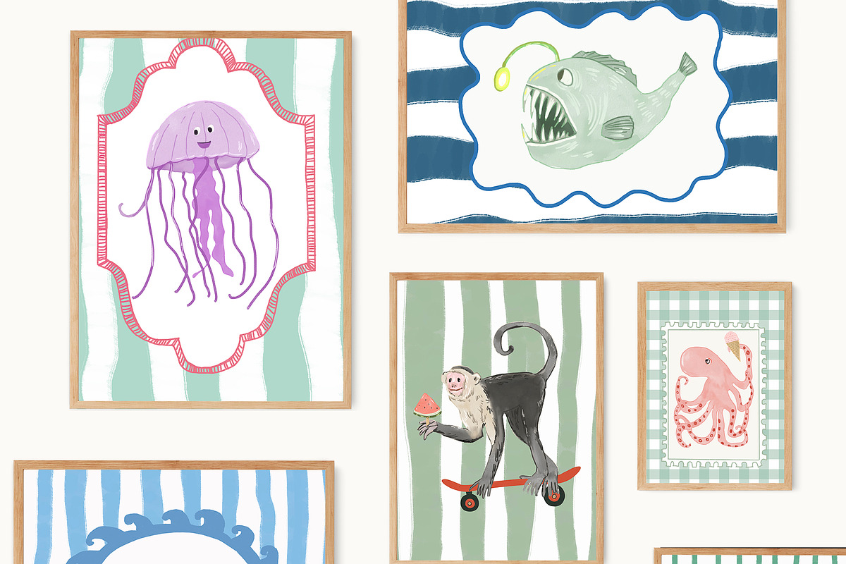 Nursery Wall Art Prints Bundle, a Background Graphic by Artemsky (Photo 12 of 19)