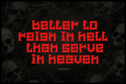 Tribal Combat | Death Metal Typeface, a Blackletter Font by Denustudios (Thumbnail 5 of 12)