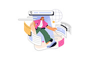 People search information online set, a Person Illustration by PaperTrident (Thumbnail 9 of 9)