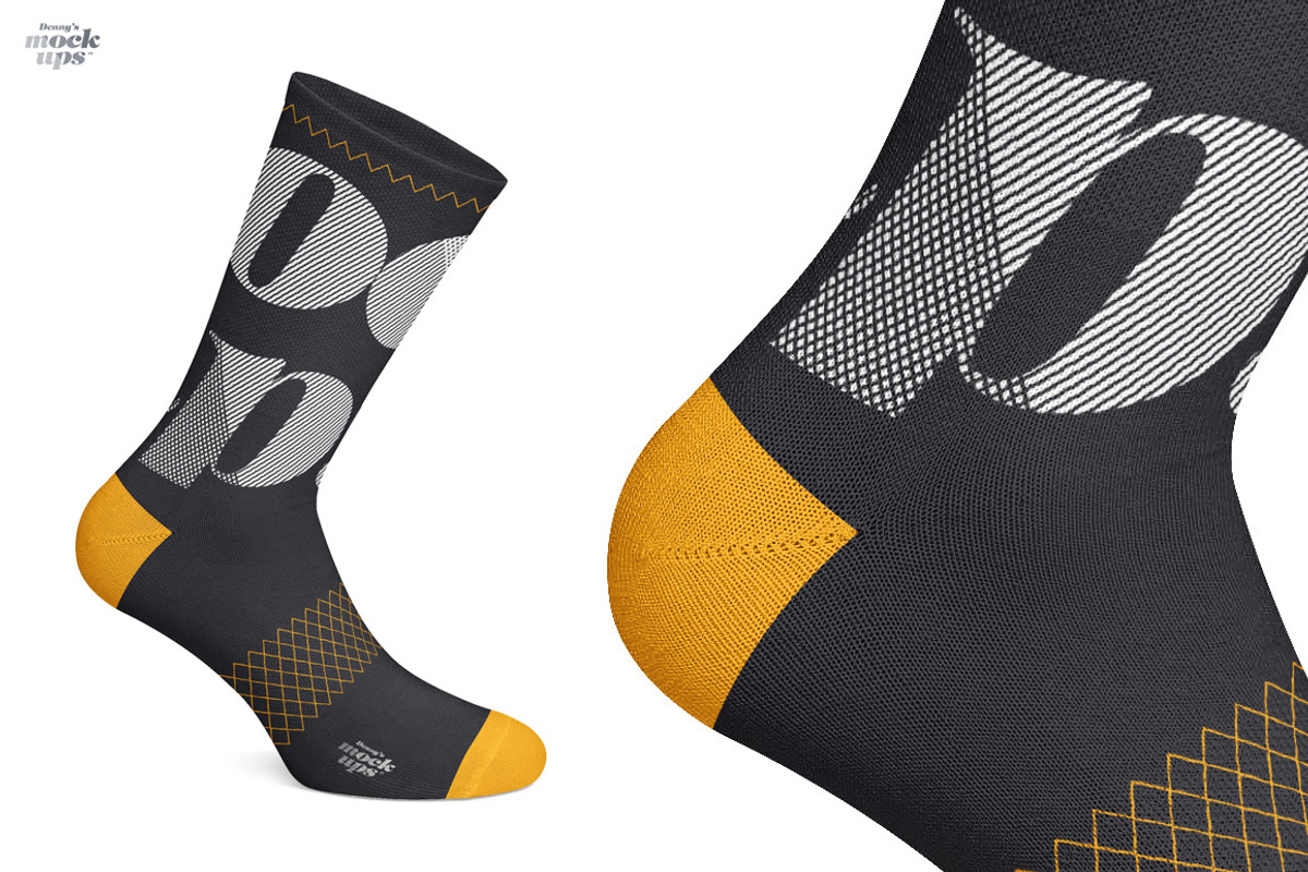 Cycling Socks 3 Types Mockup, an Apparel Mockup by Denny's Mock-ups (Photo 3 of 6)