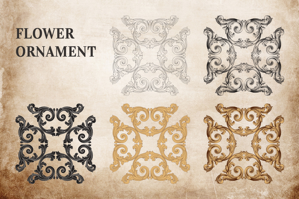 Vintage ornament vector, a Decorative Illustration by Samira (Photo 6 of 10)