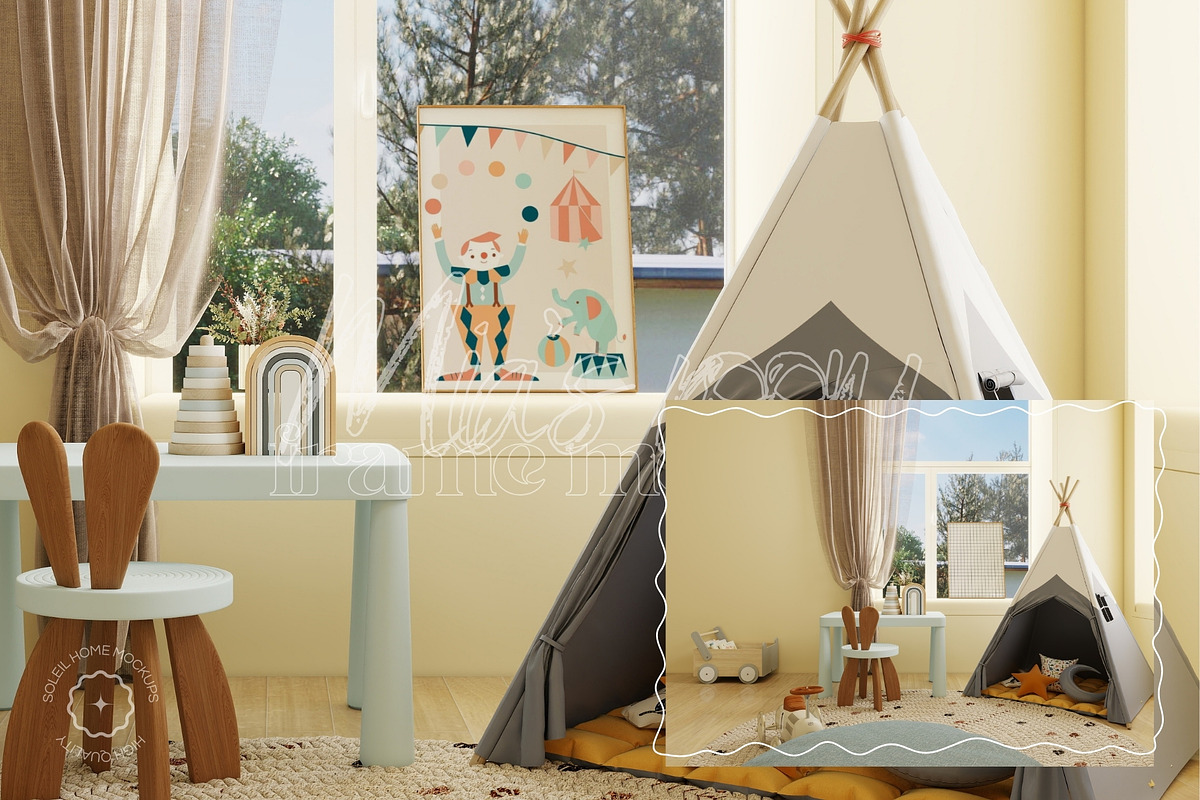 MIA | Cute Nursery Frame Mockup Set, a Household Mockup by SoleilHomeMockups (Photo 4 of 13)