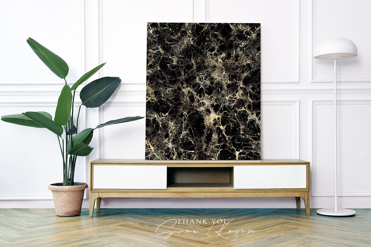 Gold & Black Tone Marbles, a Background Graphic by Suna Kosem (Photo 10 of 10)
