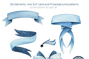 Fa-la-la Indigo Christmas Set, an Illustration by Watercolor Nomads (Thumbnail 2 of 3)