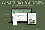 Notion Template For Creatives- Green, a Templates & Theme by flowē (Thumbnail 1 of 5)