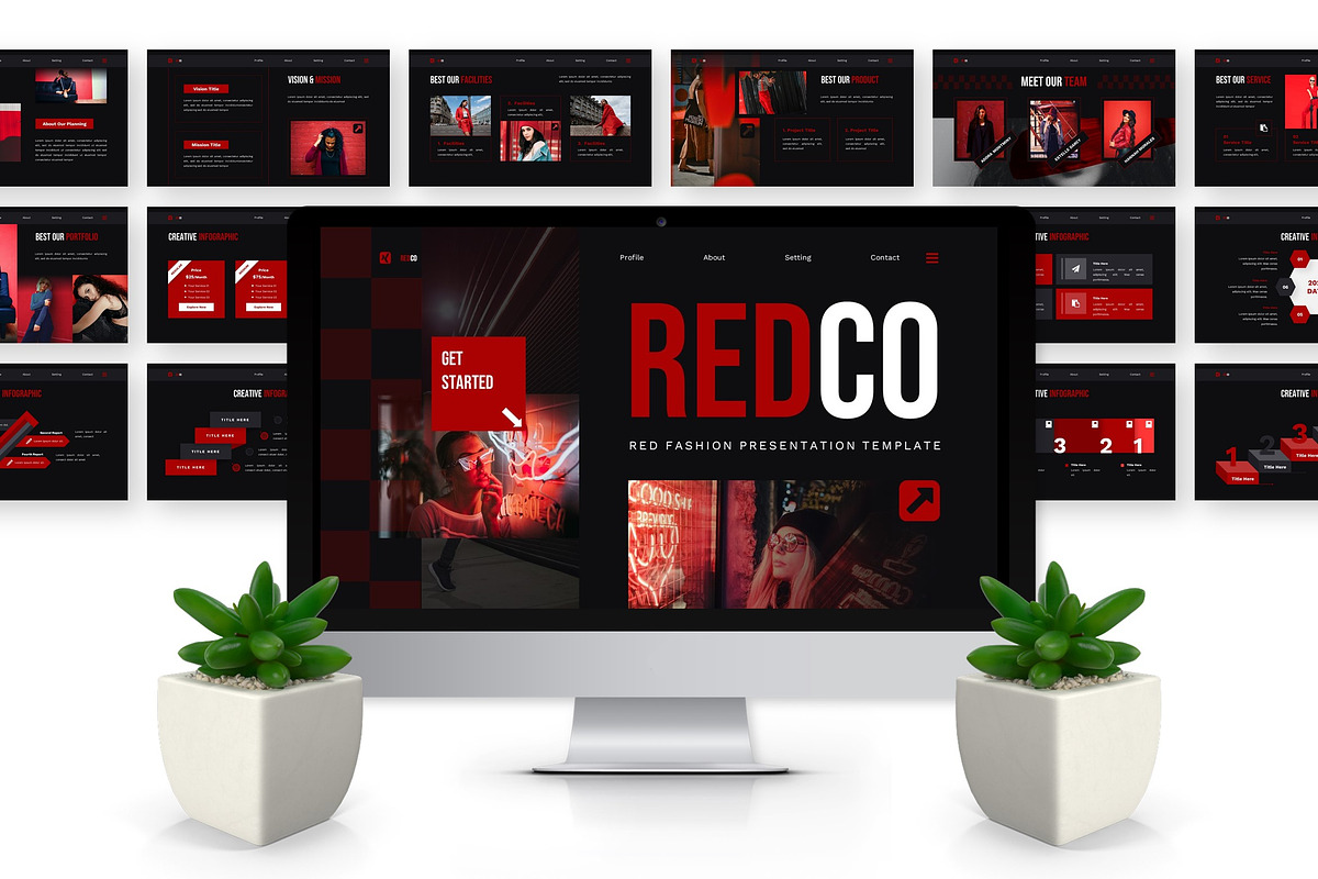Redco - Red Fashion Powerpoint, a Presentation Template by Deepslide Studio (Photo 4 of 6)