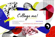 Collage me! Abstraction pattern set, a Pattern Graphic by lisa_kalev (Thumbnail 1 of 12)