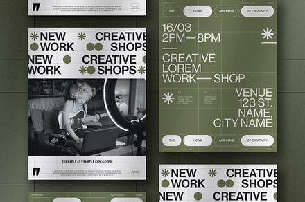 Modern & Minimal Workshop Poster, a Poster Template by wavebreak