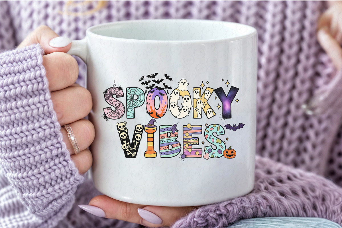 Spooky vibes PNG, an Illustration by Craft Nest (Photo 4 of 6)