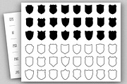 Shields Icons Vector Set, a Decorative Illustration by MSA-Graphics (Thumbnail 4 of 6)