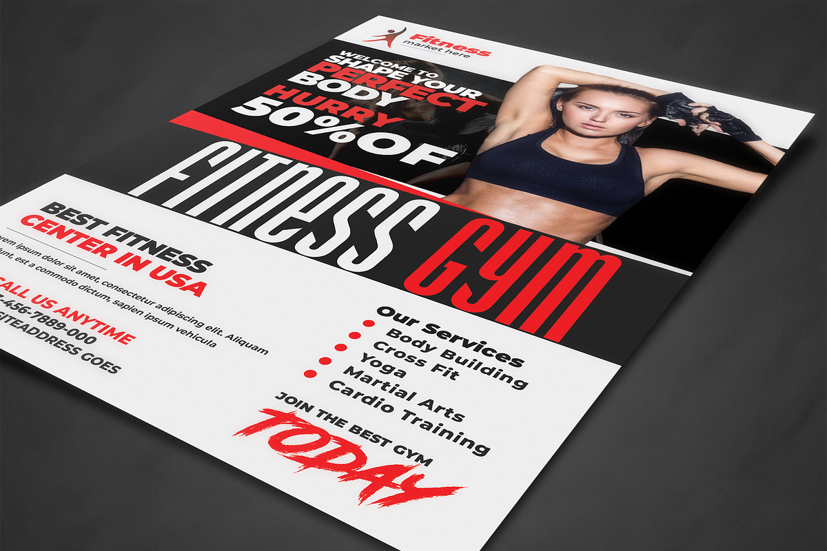 Fitness Flyer, a Flyer Template by AfzaalGraphics (Photo 2 of 4)