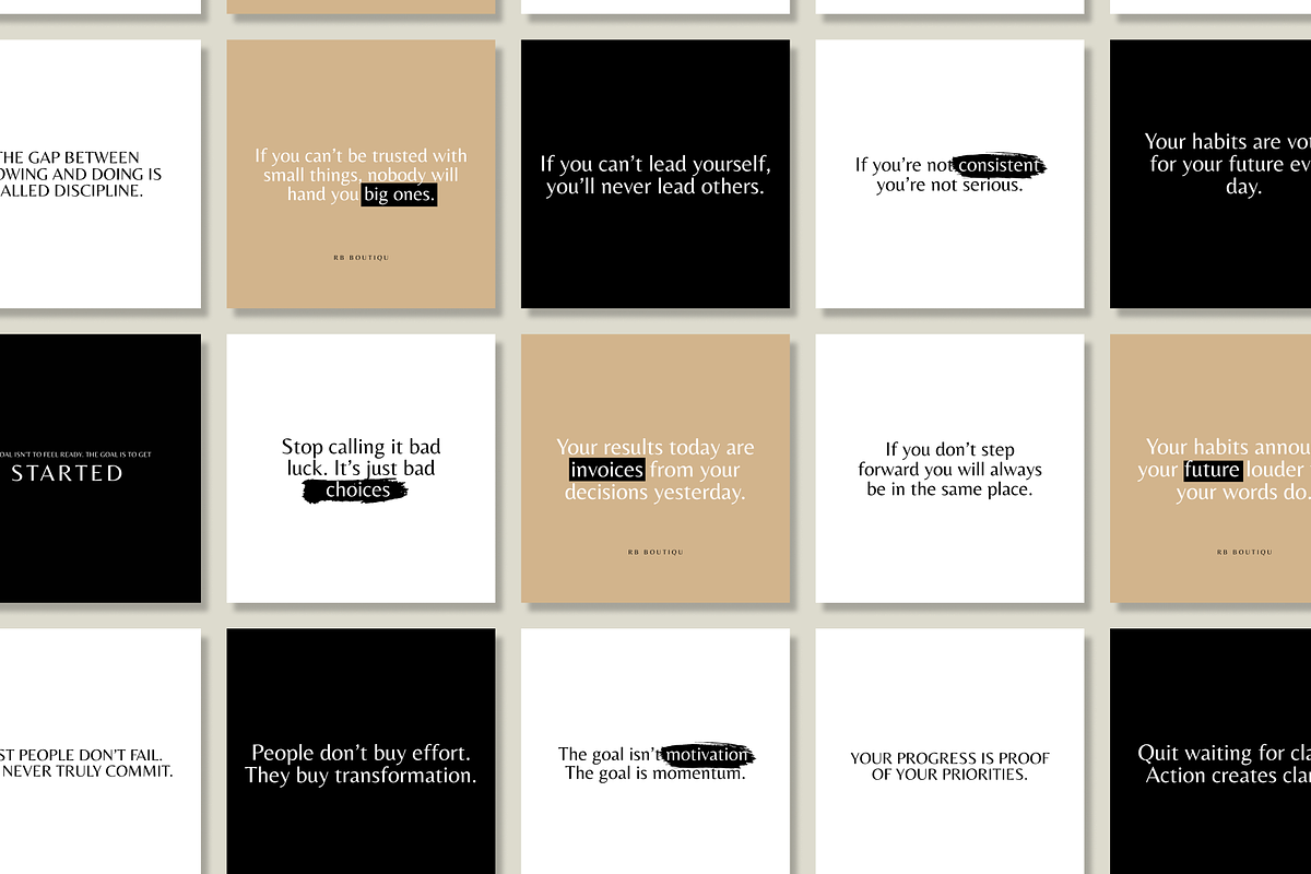 150 Inspiring Instagram Templates, a Social Media Template by RB Boutique (Photo 12 of 12)