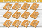 Mandala Notebook Cover Laser Cut 12, a Graphic by OTVEY DESIGN (Thumbnail 1 of 13)