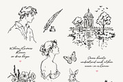 THE POET'S MUSE: Line Art Collection, a Decorative Illustration by long summer (Thumbnail 11 of 13)