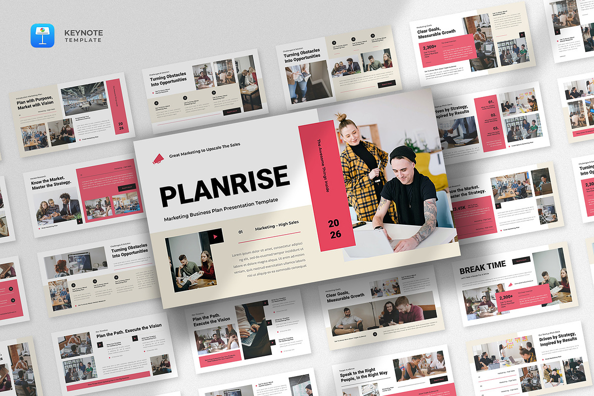 Marketing Plan Keynote Template, a Presentation Template by fluffstudio (Photo 1 of 4)
