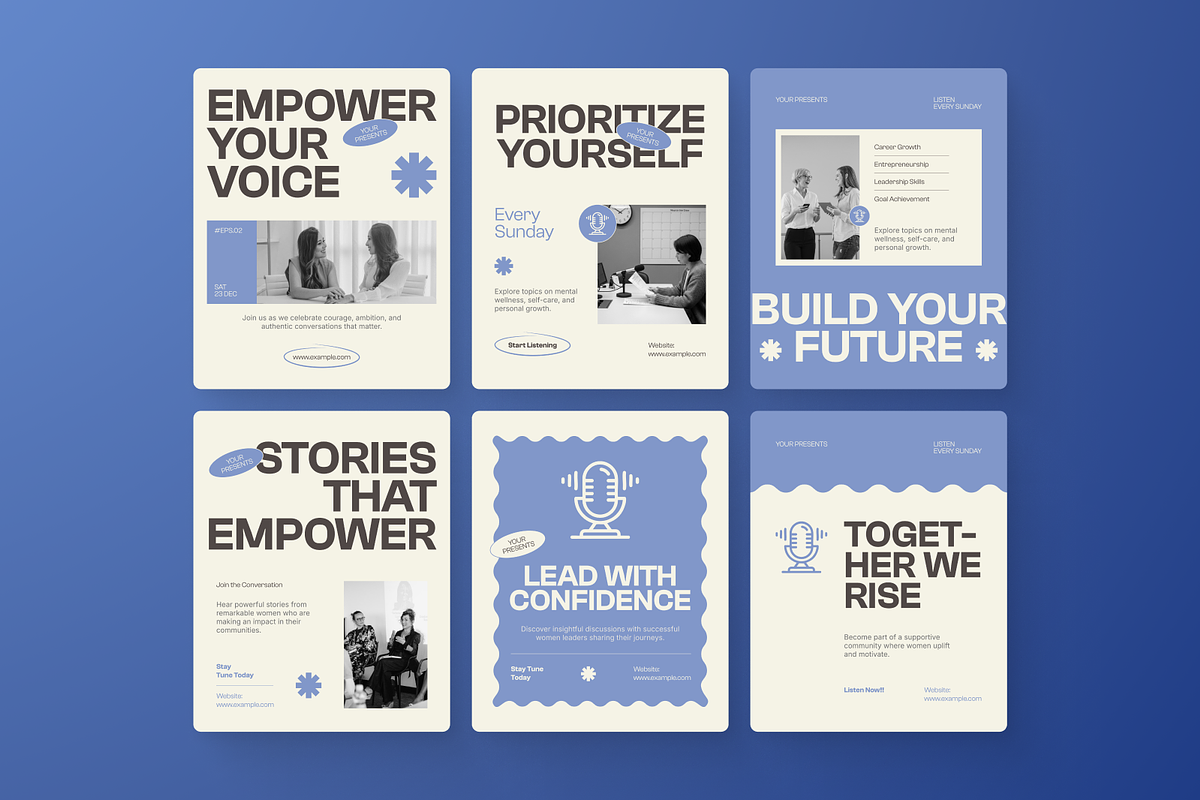 Empowering Woman Podcast IG Post, a Social Media Template by Annora Studio (Photo 2 of 6)