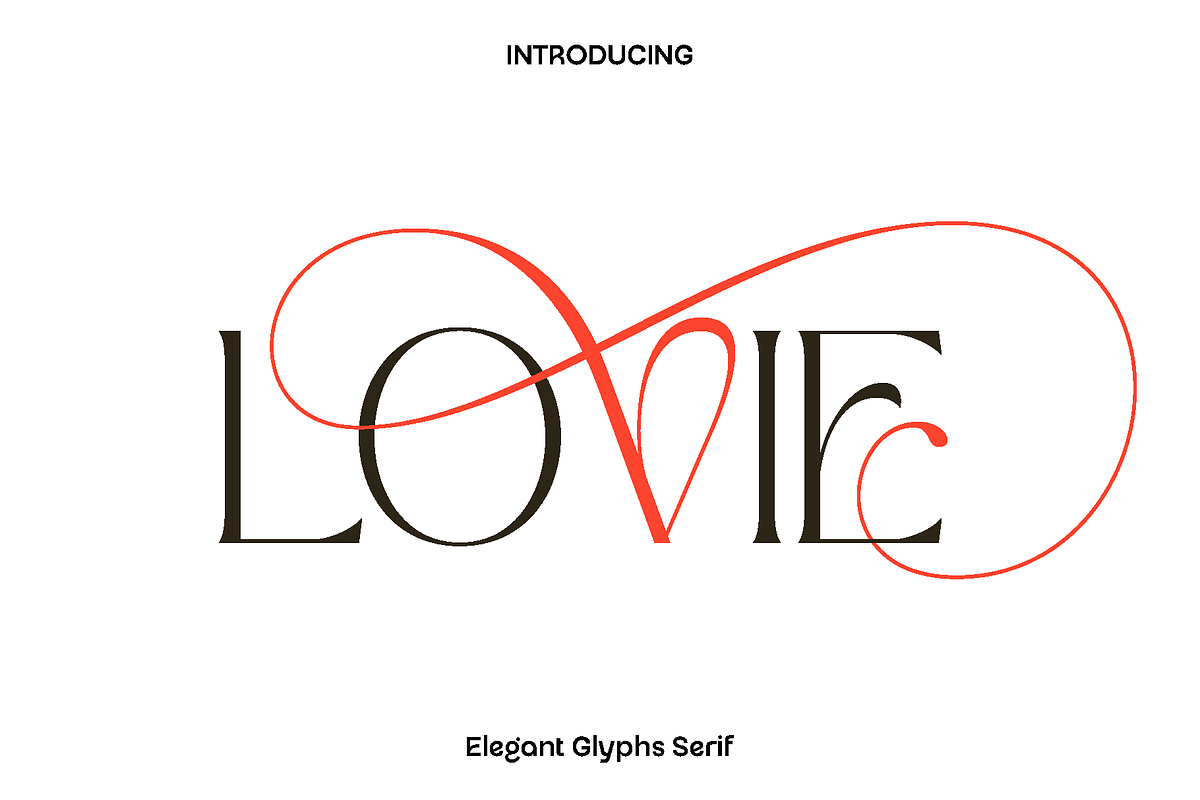 Lovie - Elegant Glyphs Serif, a Serif Font by Luna Shop (Photo 1 of 7)