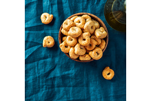 Taralli or tarallini, copy space, a Food & Drink Photo by Fascinadora