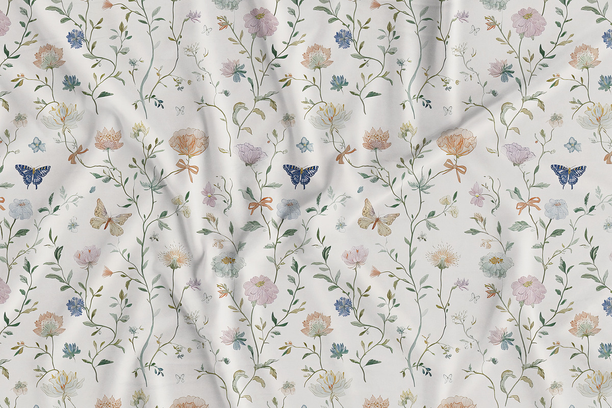 Romantic Floral Seamless Patterns, a Pattern Graphic by Olya Creative (Photo 14 of 17)