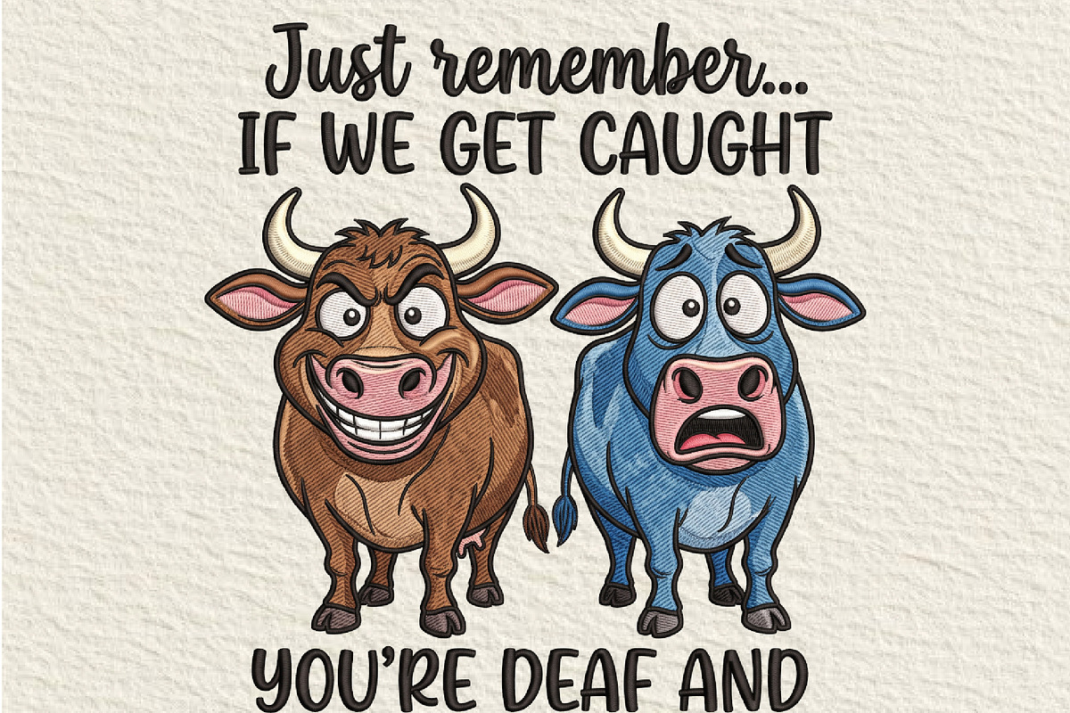Funny Cow Partners In Crime PNG, an Object Illustration by DreamCafeArt (Photo 1 of 6)