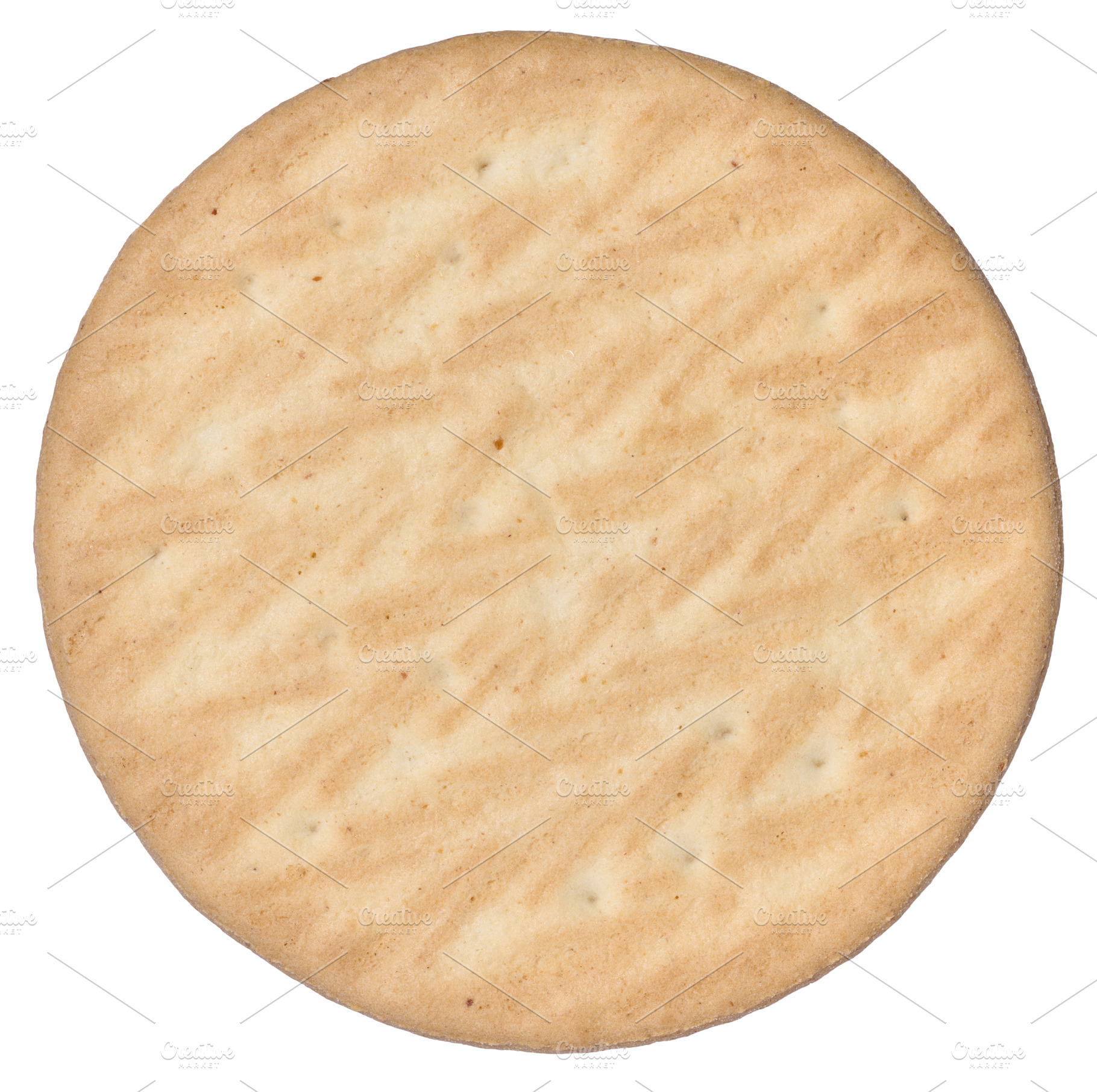 Round shortbread cookies isolated on background., a Food & Drink Photo by ndanko
