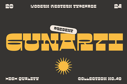 Gunarti – Wide Western Font
