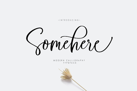 Somehere Script, a Script Font by moriztype