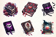 Gothic Valentine's Day Books Clipart, a Work Illustration by Dream Creation (Thumbnail 4 of 5)